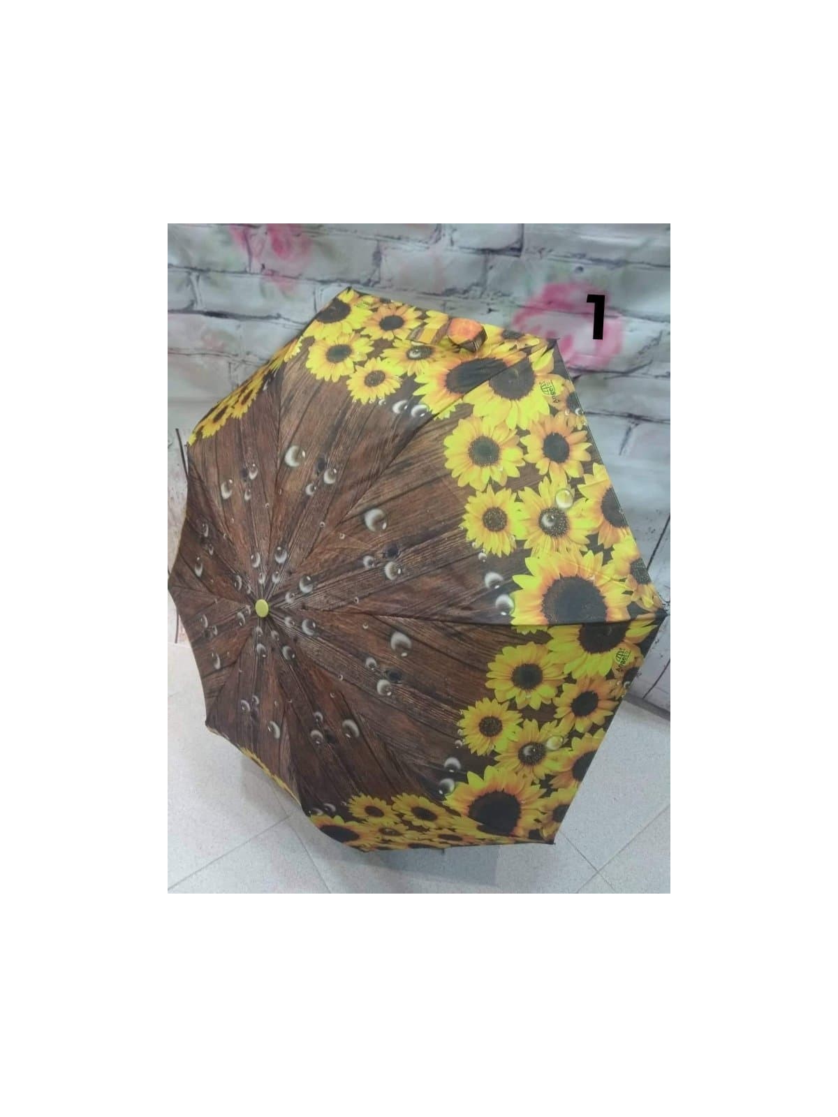 Paraguas con estampado de flores