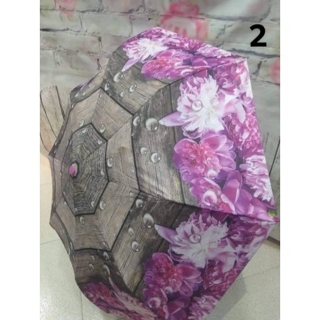 Paraguas con estampado de flores