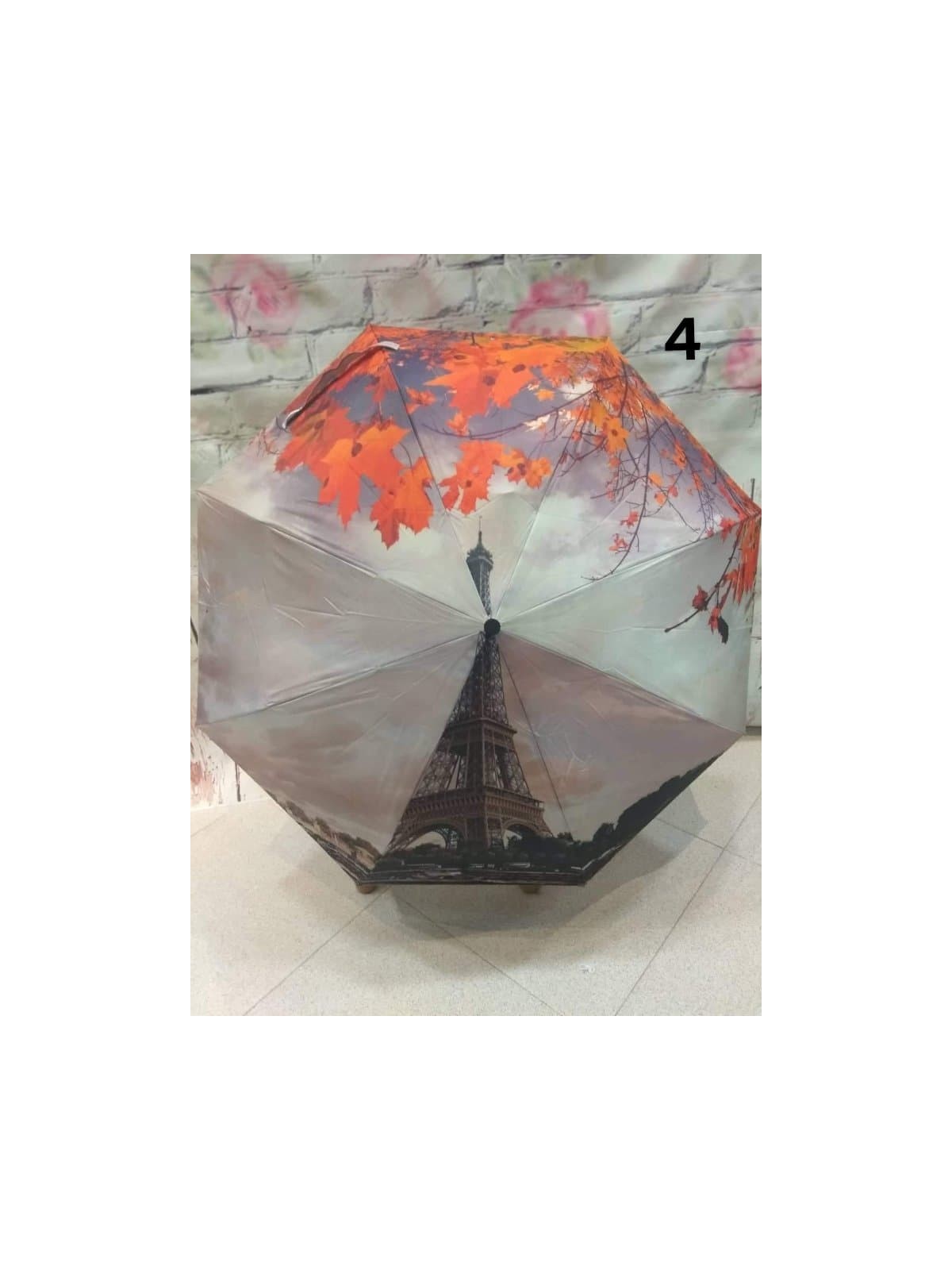 Paraguas con estampado de flores