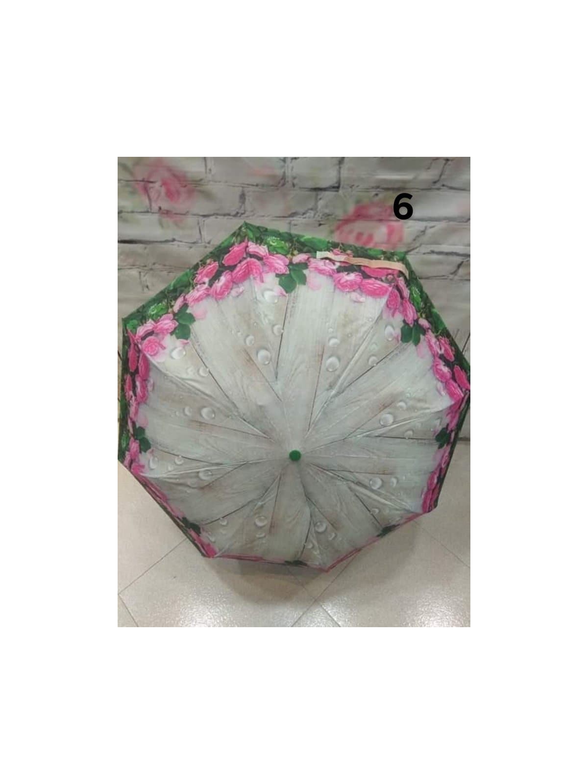 Paraguas con estampado de flores