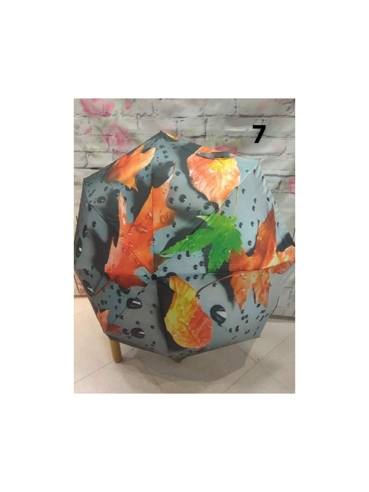 Paraguas con estampado de flores