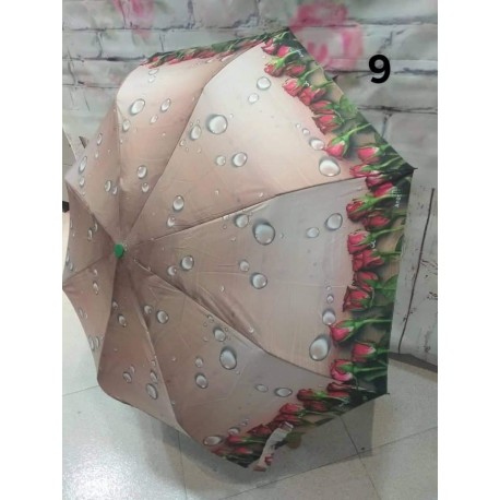 Paraguas con estampado de flores