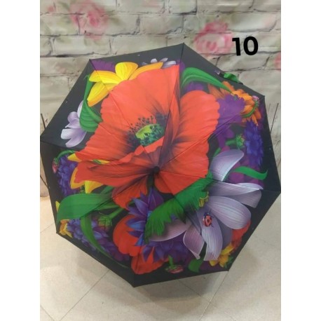 Paraguas con estampado de flores