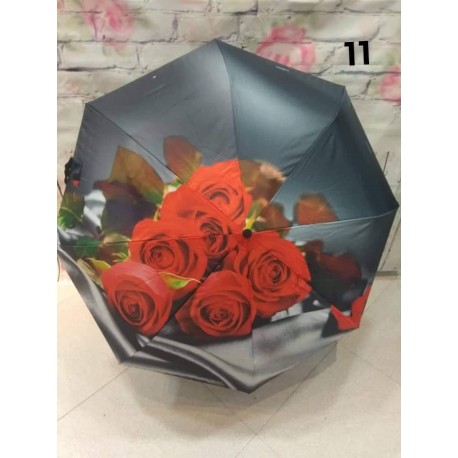 Paraguas con estampado de flores