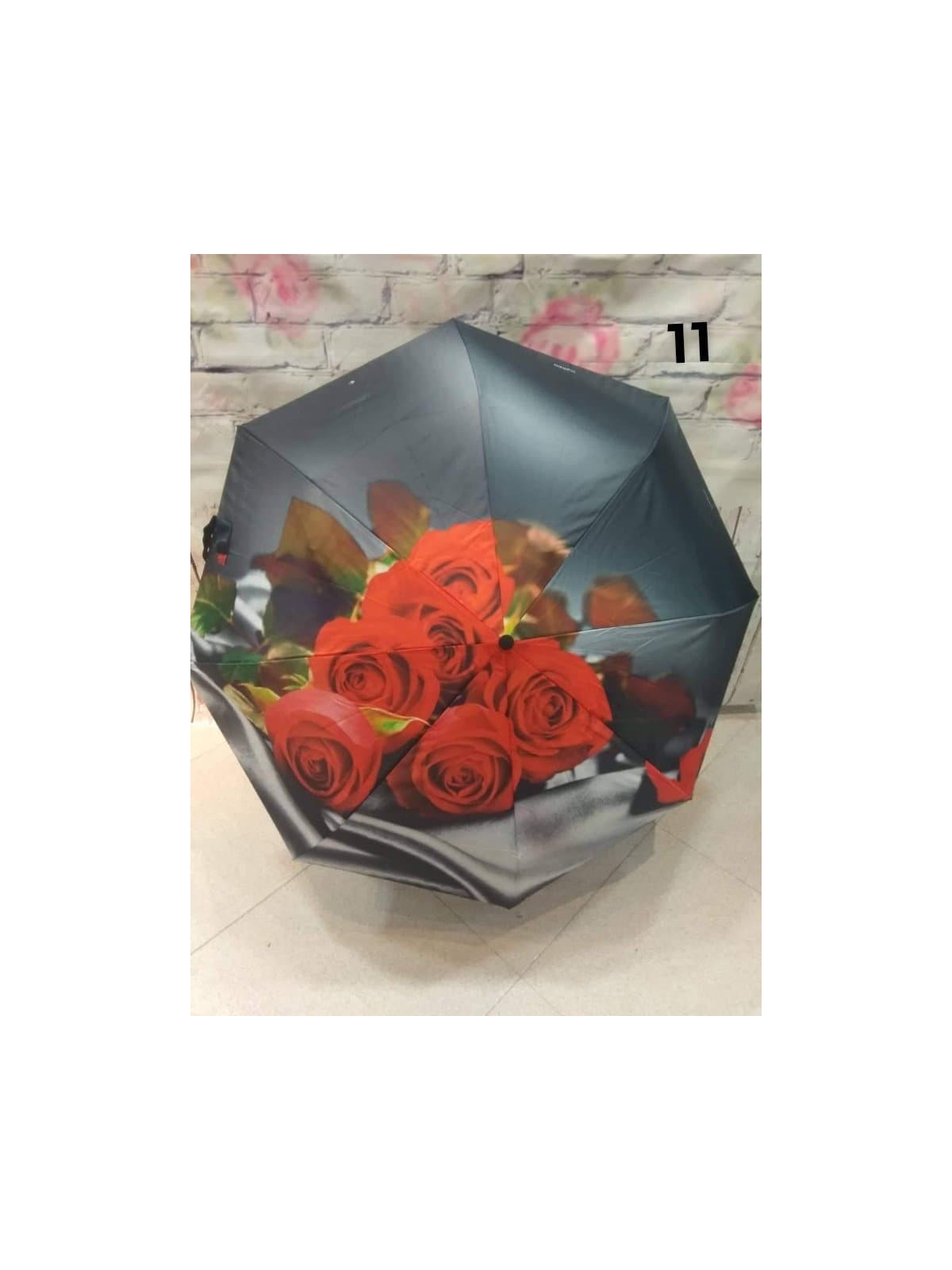 Paraguas con estampado de flores