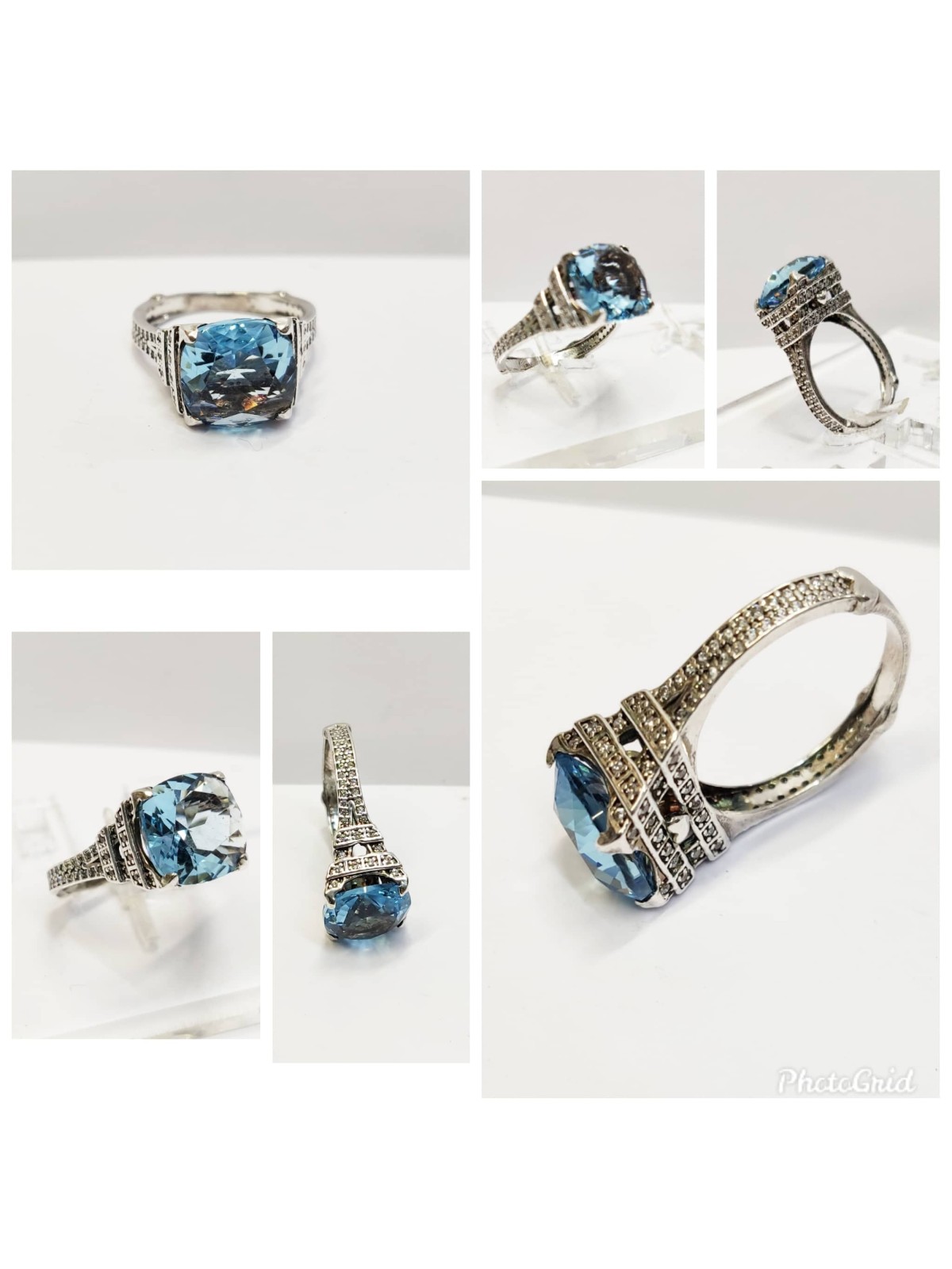 Anillo de plata con piedra swarovski