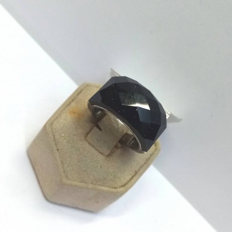 ANILLO DE PLATA CON ONIX BLANCO