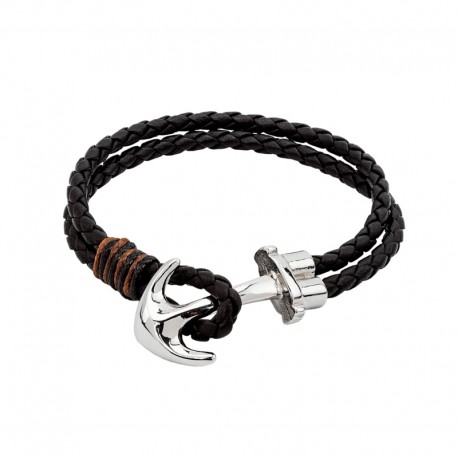 CRISTIAN LAY PULSERA CORDÓN TRENZADO MARRÓN