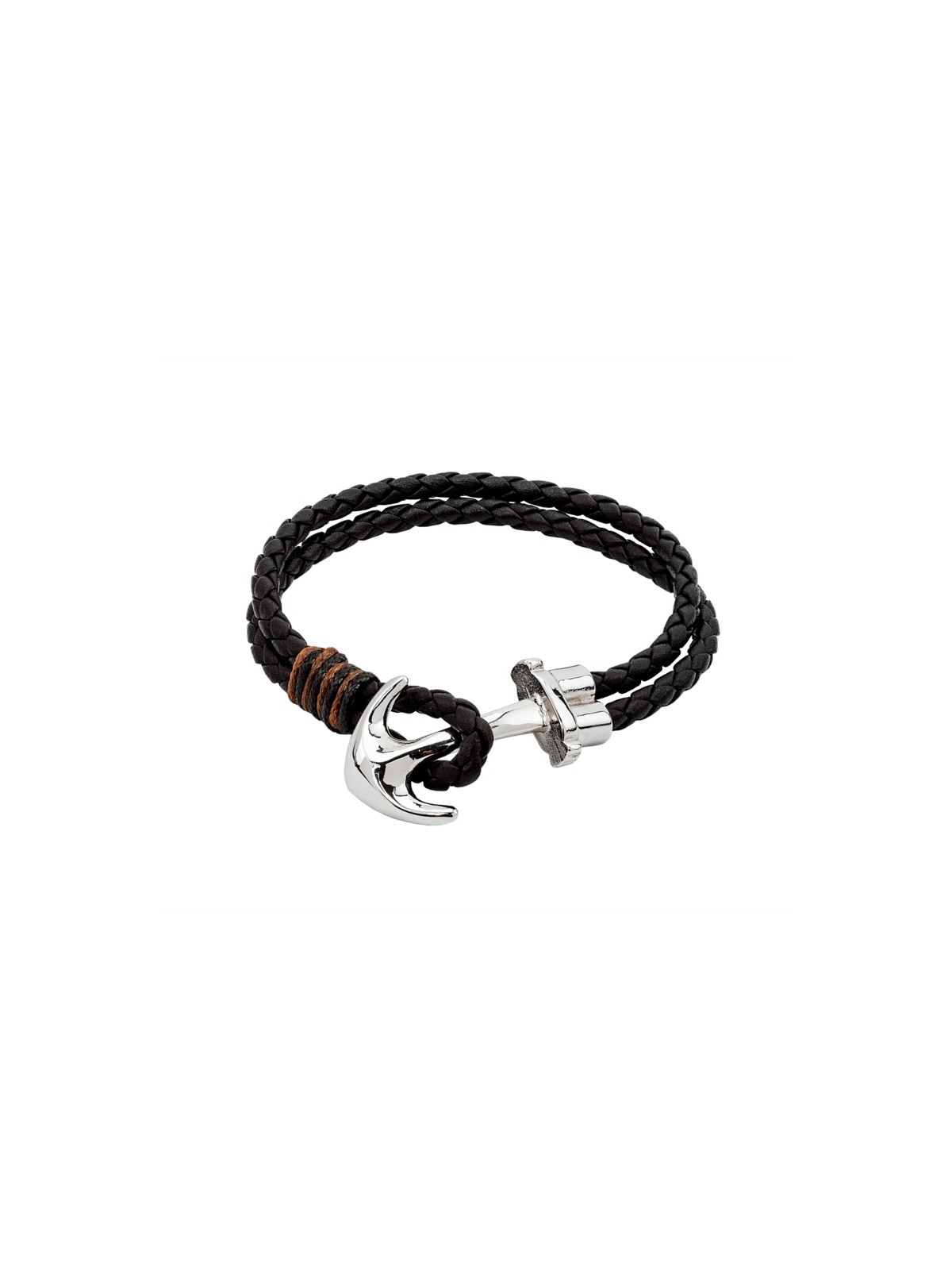 CRISTIAN LAY PULSERA CORDÓN TRENZADO MARRÓN