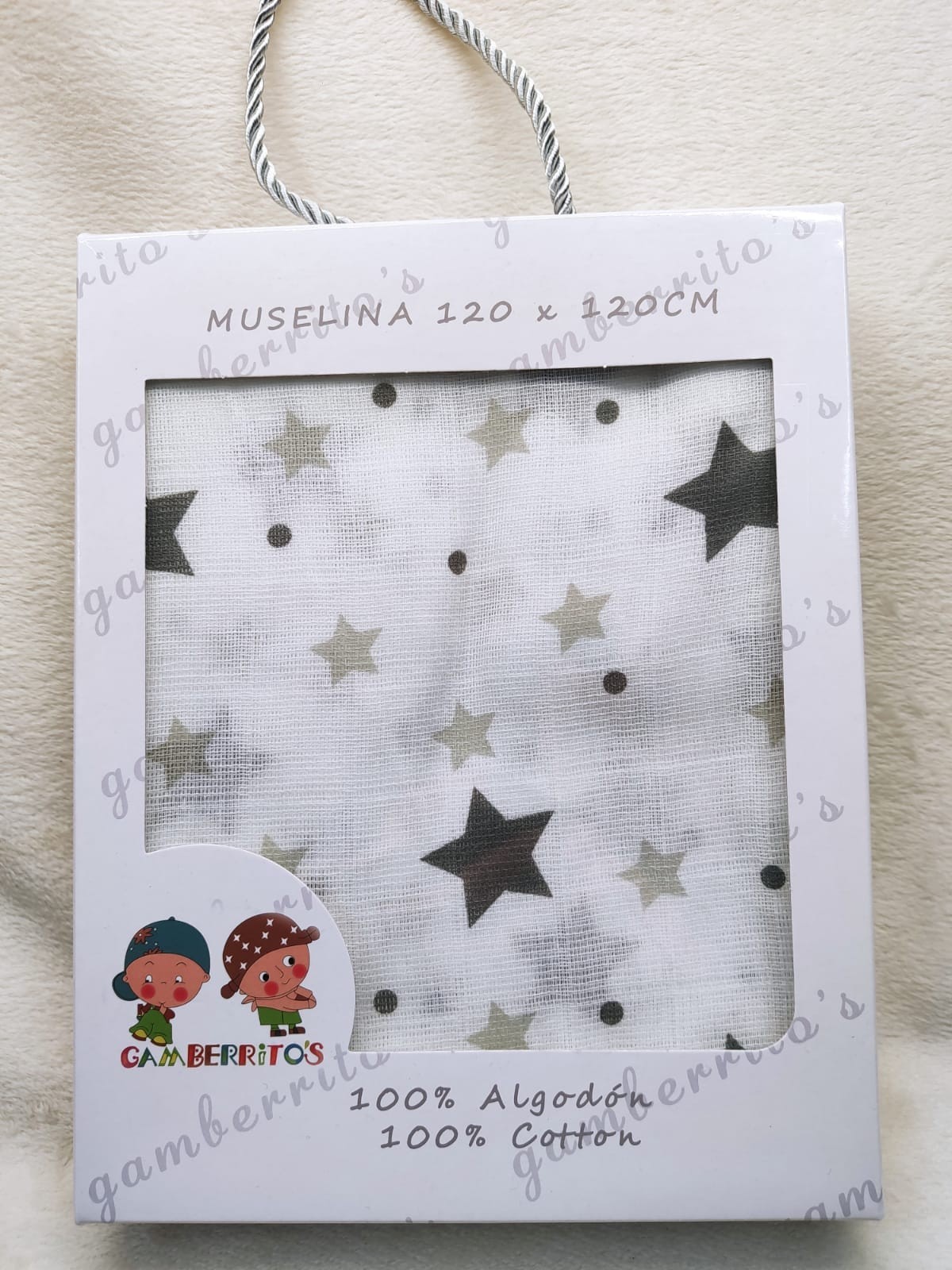 Muselina Grande 120x120 Algodón - 21249 Azul