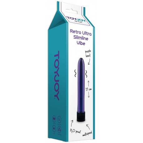  Pasa el ratón por encima de la imagen para ampliarla ToyJoy Retro Ultra Slimline Vibrador Púrpura