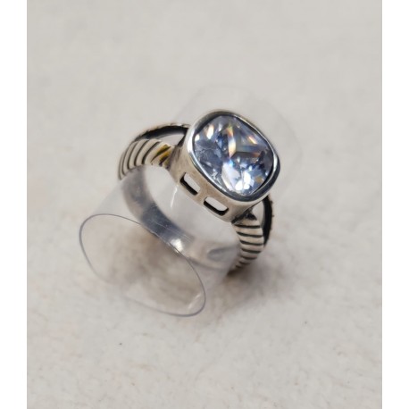 ANILLO DE PLATA  CON ELEMENTO  SWAROVSKI