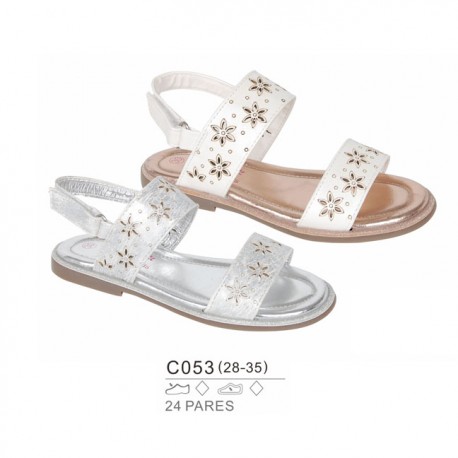 sandalia menorquina en PIEL GLITTER