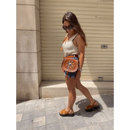 Bolso de cuero boho chic 