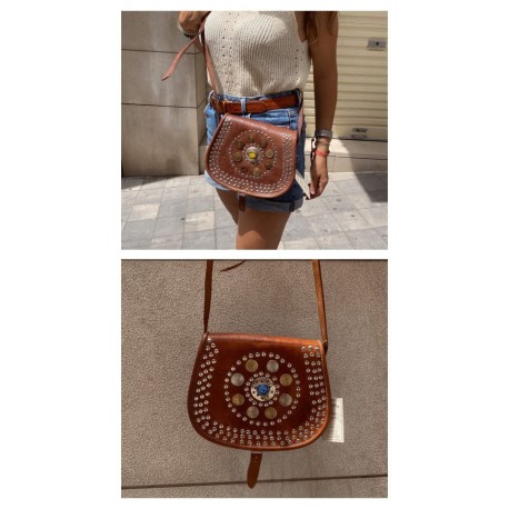 Bolso de cuero boho chic 