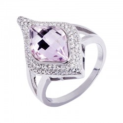 Anillo de Plata con baño oro rosa