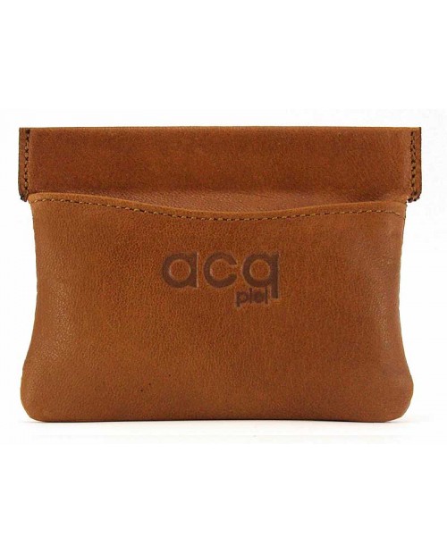 Monedero con fleje en piel ACQ PIEL