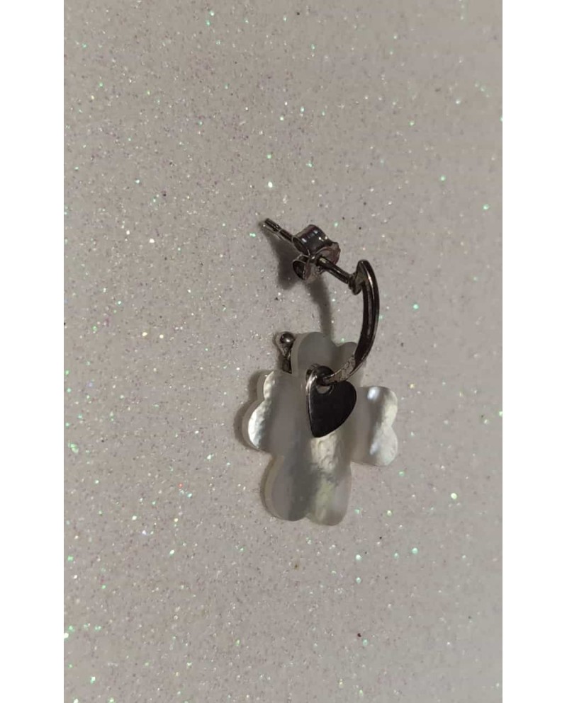 Pendientes de plata con treból  de Nácar de MORGAN de Toi