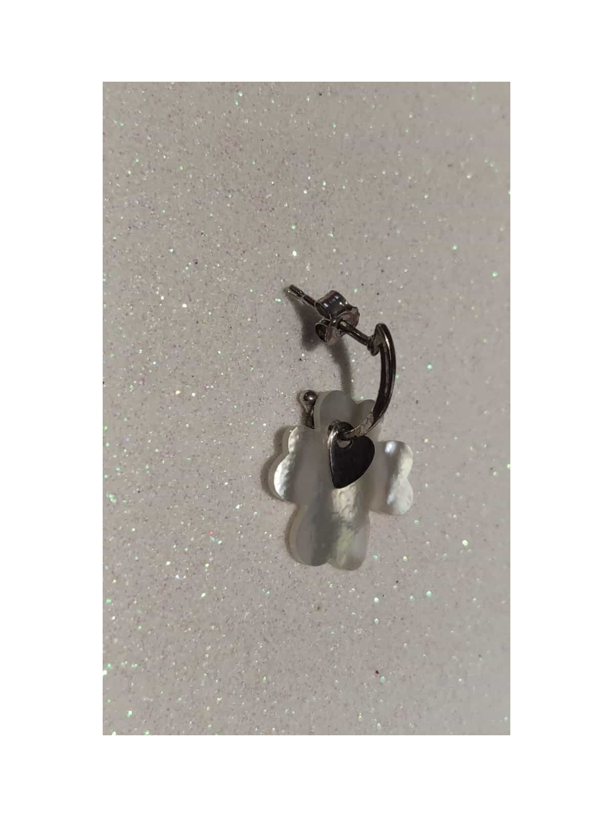 Pendientes de plata con treból  de Nácar de MORGAN de Toi