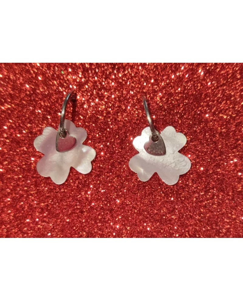Pendientes de plata con treból  de Nácar de MORGAN de Toi