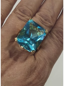 Anillo chapado de oro t20...