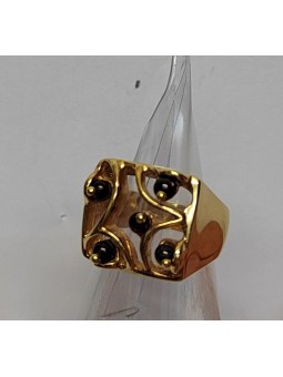 Anillo chapado de oro T16