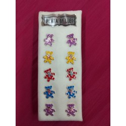 OSITO PENDIENTES DE PLATA