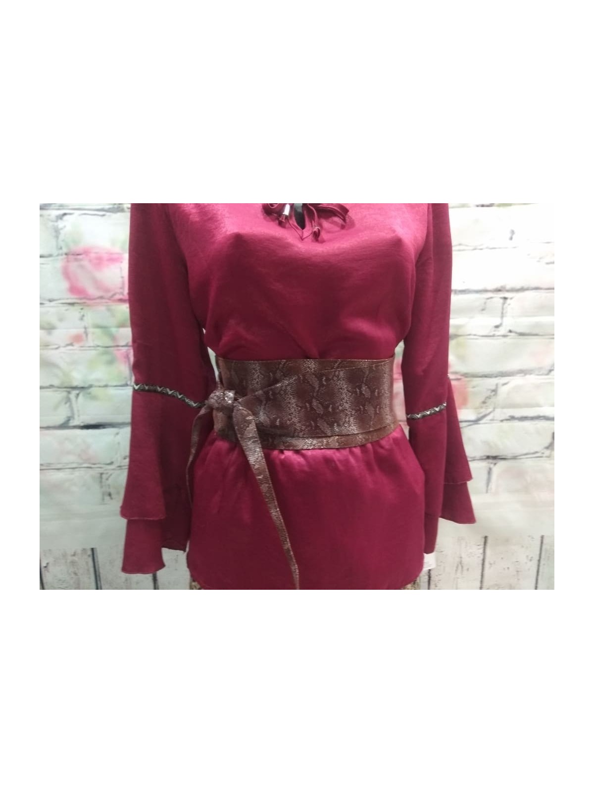 Cinturón de piel napa