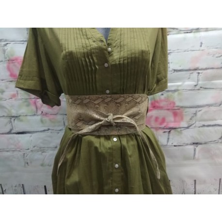 Cinturón de piel napa