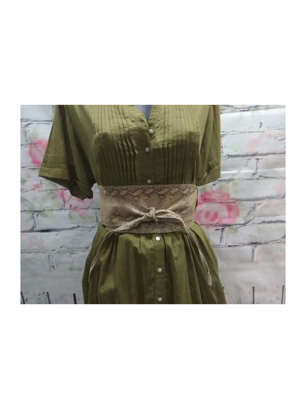 Cinturón de piel napa