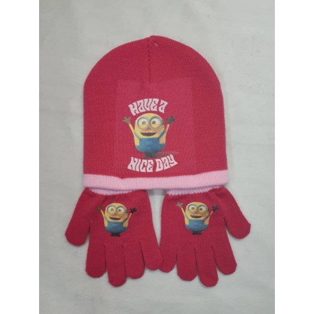 CONJUNTOS CON GORROS Y GUANTES DE LOS MINIONS