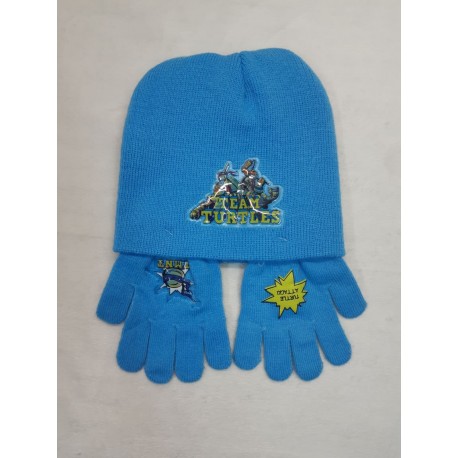 CONJUNTOS CON GORROS Y GUANTES DE LAS TORTUGAS NINJA