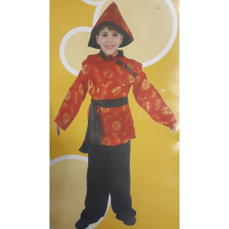 DISFRAZ DE CHINA ROJO TALLA (7-9)
