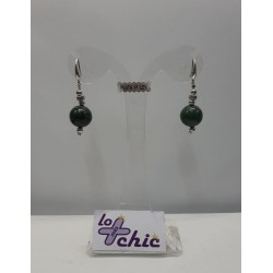 PENDIENTES JADE NEFRITA Y PLATA
