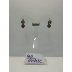 PENDIENTES DE PLATA Y CRISTAL CHECO