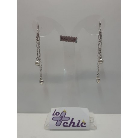 PENDIENTES DE PLATA Y PERLAS