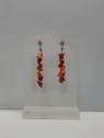 PENDIENTES DE PLATA Y CORAL