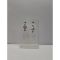 PENDIENTES DE PLATA Y PERLAS
