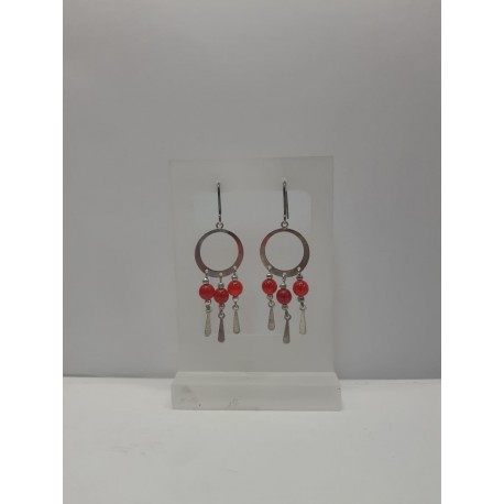 PENDIENTES DE PLATA Y CRISTAL